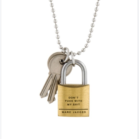 Marc Jacobs Jewelry - Marc Jacobs ‘Don’t f*ck with my sh*t’ Padlock Necklace